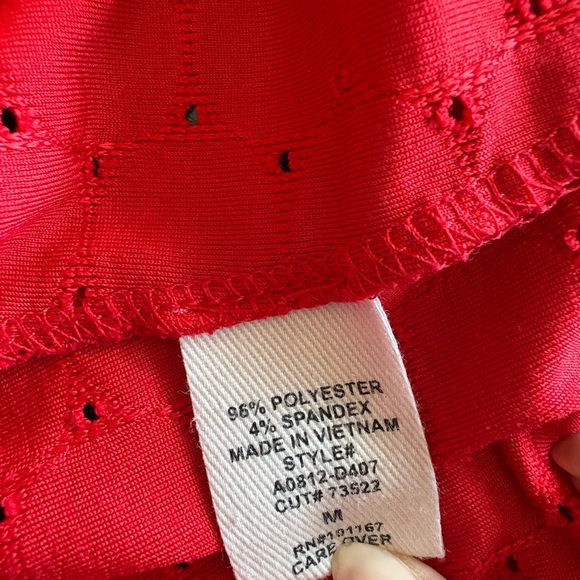 Kim & Cami Red Dolman Sleeve Blouse | Size Medium - Picture 5 of 5